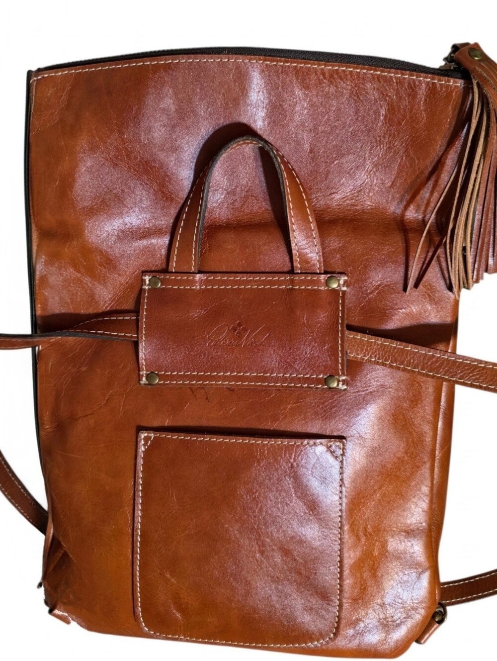 Patricia Nash Luzille Leather Backpack Convertable LIKE NEW! - Picture 7 of 15